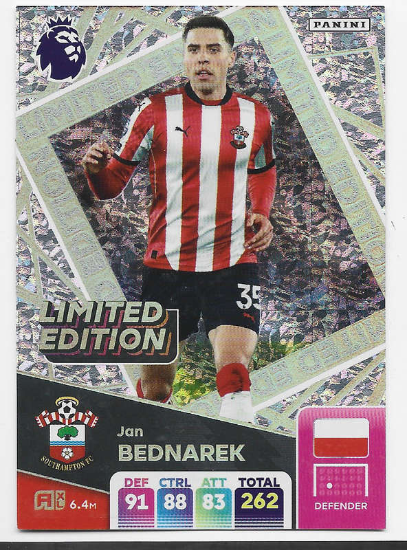 JAN BEDNAREK - PANINI English Premier League 2024/25 - "LIMITED EDITION" TRADING CARD