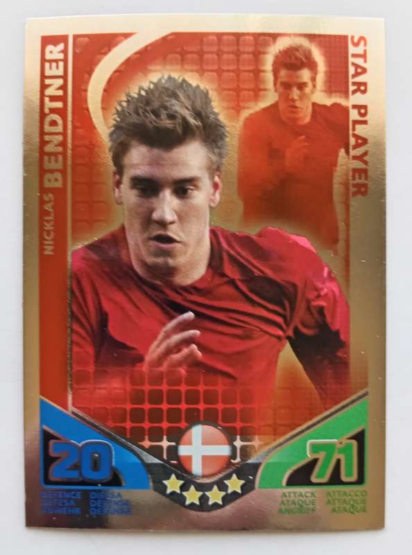 NIKLAS BENDTNER- TOPPS MATCH ATTAX `FIFA WORLD CUP 2010 - FOIL STAR PLAYER - Int. EDITION