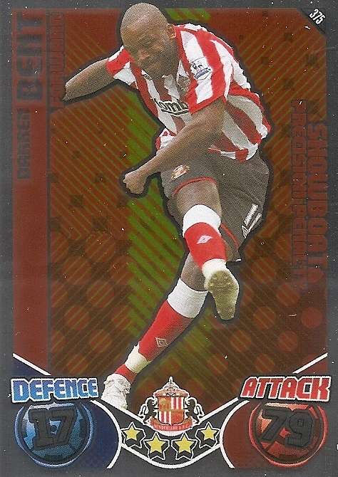 DARREN BENT - TOPPS `MATCH ATTAX` 2011/2012 - FOIL `SHOWBOAT` TRADING CARD 375