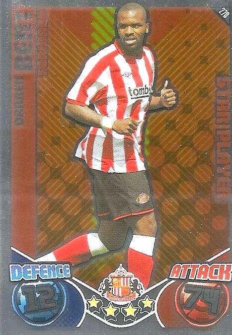 DARREN BENT  - TOPPS `MATCH ATTAX` 2011/2012 - FOIL `STAR PLAYER` TRADING CARD