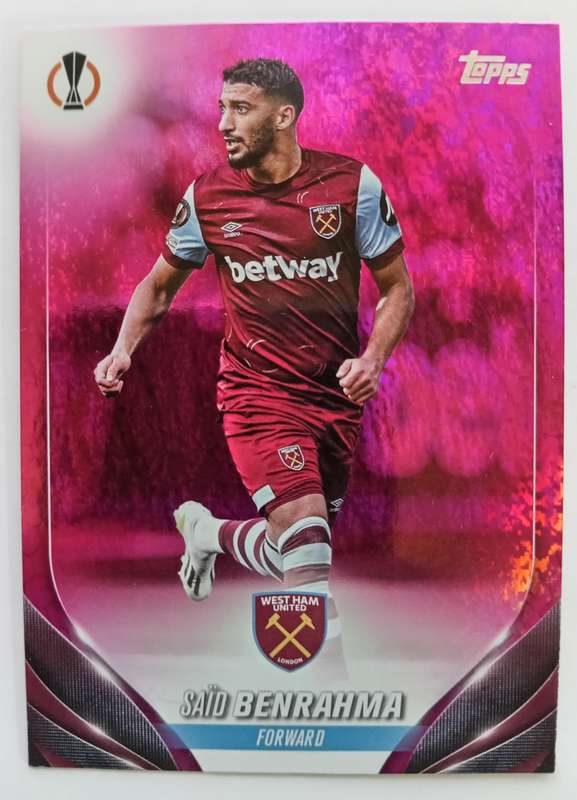 SAID BERHANDA (West Ham) - TOPPS Champ League 2024 - PINK SPARKLE TRADING CARD 103