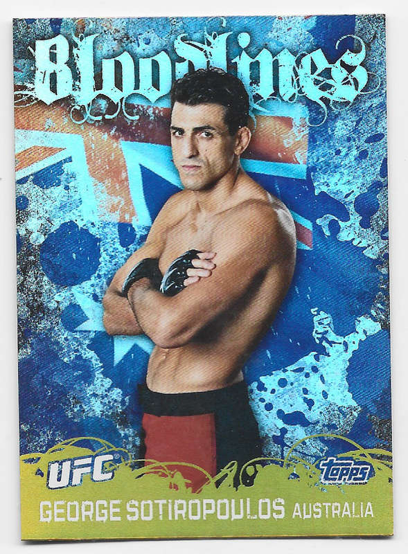 GEORGE SOTIROPOULOS - TOPPS UFC 2010 COLLECTION -  FOIL "BLOODLINES" TRADING CARD BL10