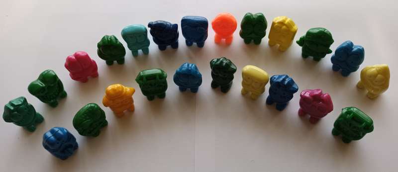 MINIATURE "CRAZY BONES" TOYS - LOT OF 23 ASSORTED MINI CHARACTERS