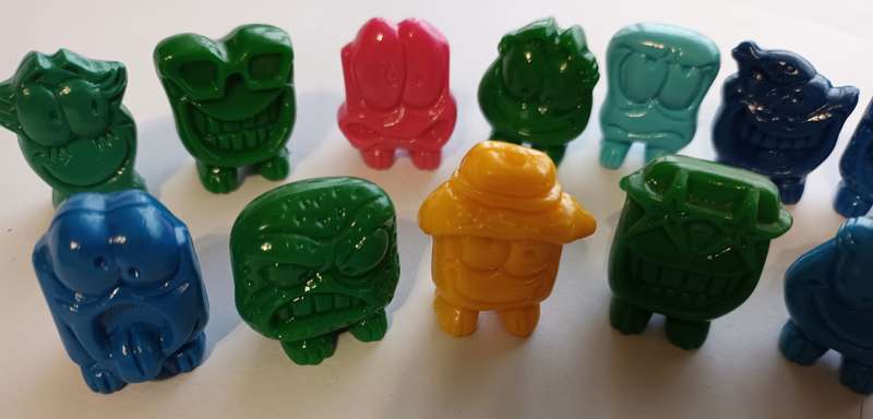 MINIATURE "CRAZY BONES" TOYS - LOT OF 23 ASSORTED MINI CHARACTERS