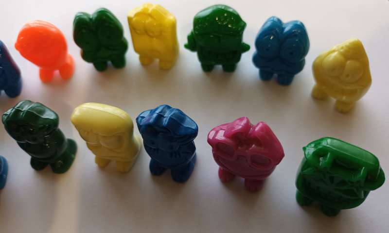 MINIATURE "CRAZY BONES" TOYS - LOT OF 23 ASSORTED MINI CHARACTERS