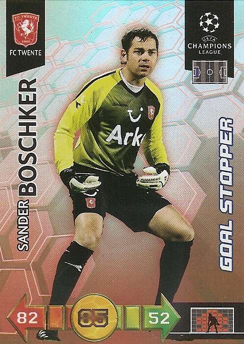 SANDER BOSCHKER - PANINI `CHAMPIONS LEAGUE` 2010/2011 - FOIL `GOAL STOPPER` TRADING CARD