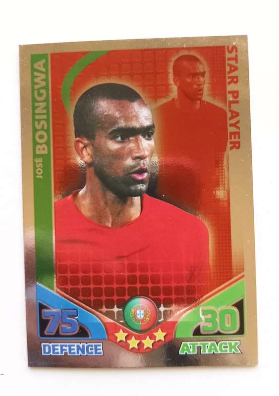 JOSE BOSINGWA - TOPPS MATCH ATTAX `FIFA WORLD CUP 2010 - FOIL STAR PLAYER - UK EDITION