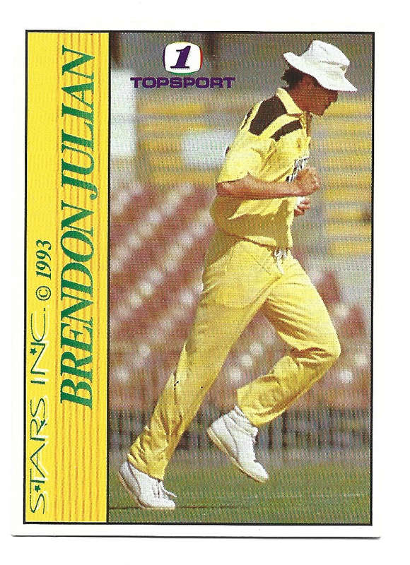 BRENDON JULIAN - 1993 TOPSPORT (Stars Inc.) CRICKET CARD COLLECTION - TRADING CARD
