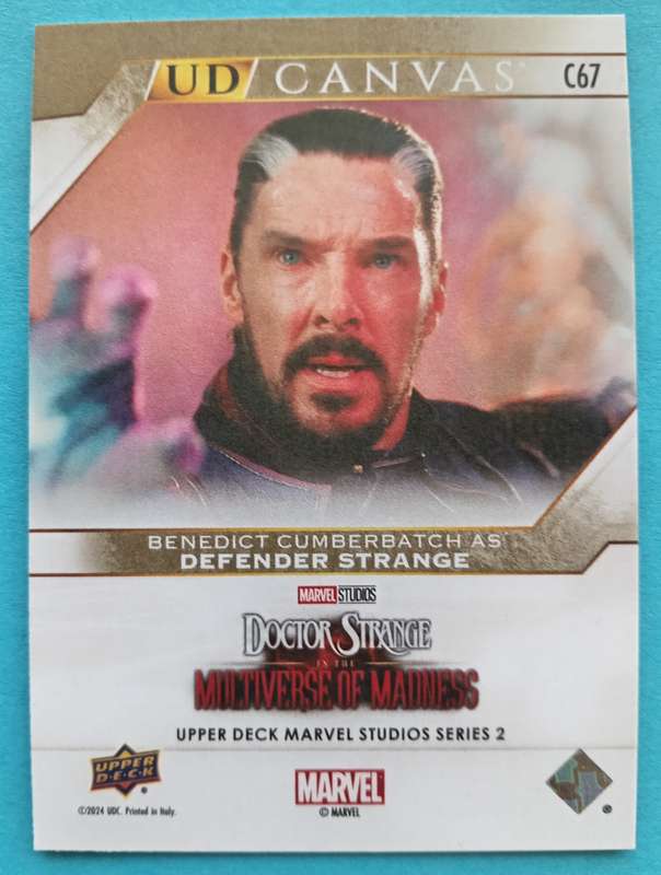 BEN. CUMBERBATCH as Strange  -Upper Deck Marvel Studios Series 2 2024 - Rare Canvas Trading Card C67