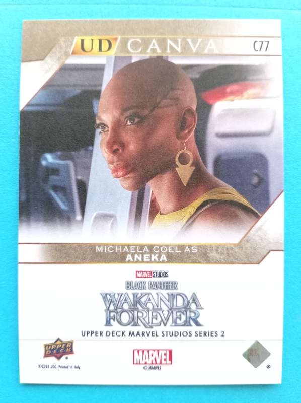 MICHAELA COEL as Aneka -Upper Deck Marvel Studios Series 2 2024 - Rare Canvas Trading Card C77