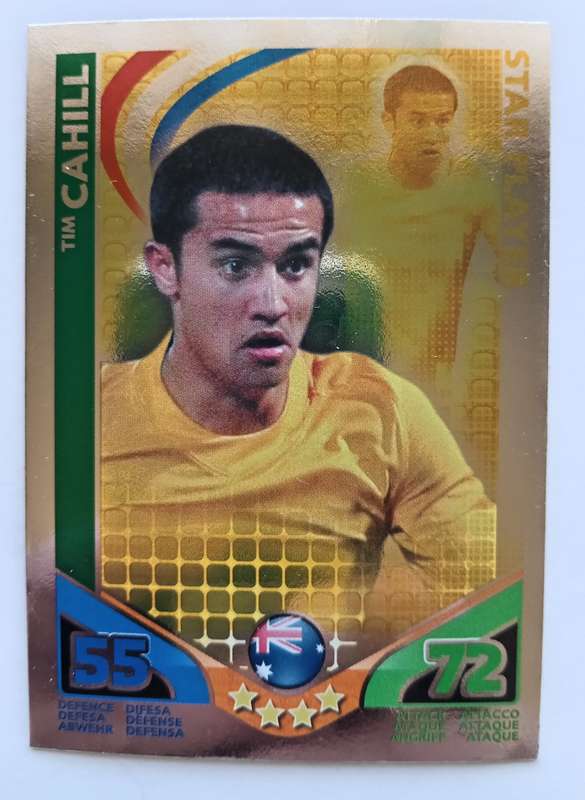 TIM CAHILL - TOPPS MATCH ATTAX `FIFA WORLD CUP 2010 - FOIL STAR PLAYER - Int. EDITION