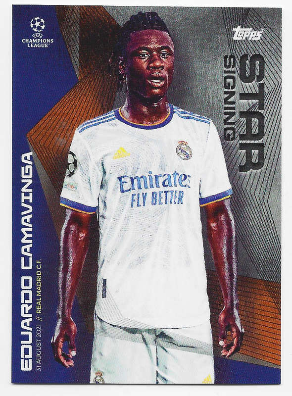EDUARDO CAMAVINGA (Real Madrid) - TOPPS NOW "CHAMPIONS LEAGUE 2021 - "STAR SIGNING" TRADING CARD