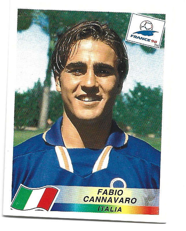 FABIO CANNAVARO - PANINI FIFA WORLD CUP 1998 FRANCE - ULTRA RARE  STICKER 90