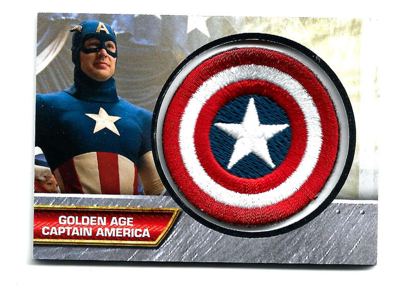 CAPTAIN AMERICA - UPPER DECK CAPTAIN AMERICA the MOVIE 2011 - VERY RARE "SHIELD PATCH" TRADING CARD