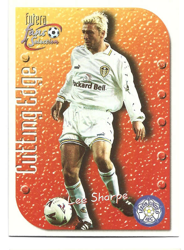 LEE SHARPE (LEEDS UNITED FC)  - FUTERA FANS SELECTION SET 1999 - EMBOSSED CHASE TRADING CARD CE7