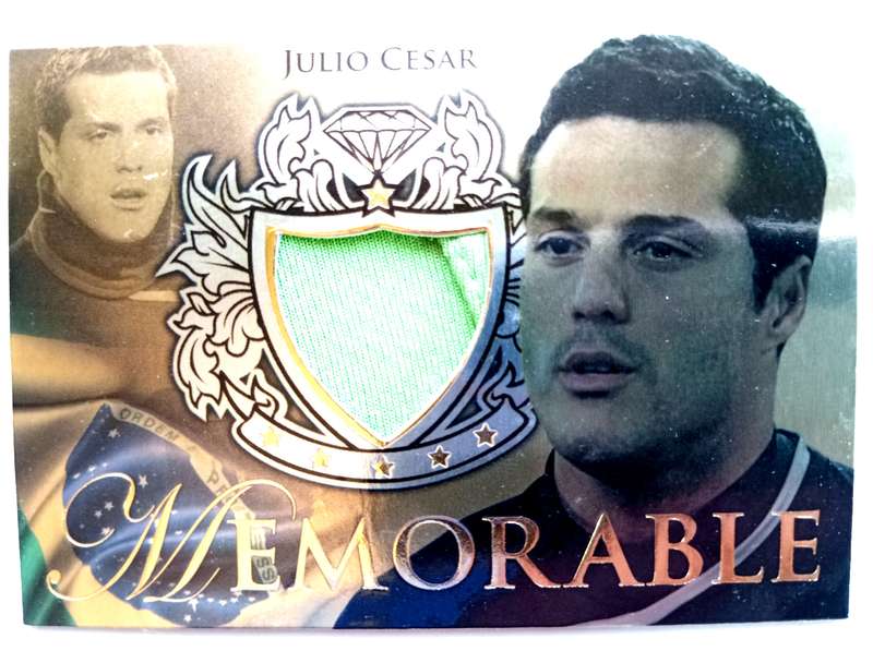 JULIO CESAR (Brazil) - FUTERA MEMORABLE 2011 COLLECTION - RARE MEMORABILIA CARD 305 of 450