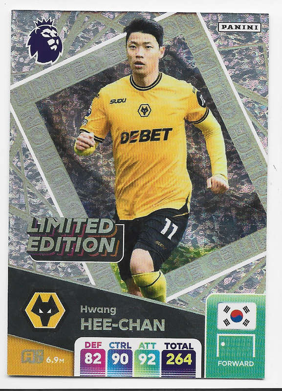 HWANG HEE CHAN - PANINI English Premier League 2024/25 - "LIMITED EDITION" TRADING CARD