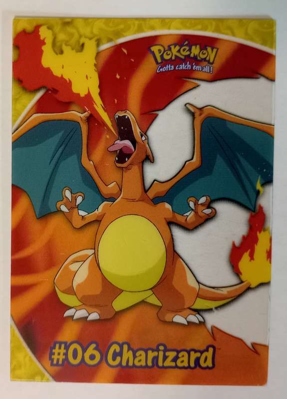 CHARIZARD - TOPPS POKEMON MOVIE EDITION 2000 - RARE ULTRA CLEAR PC3 TRADING CARD 06