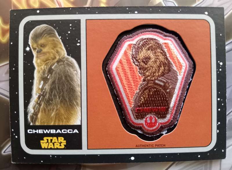 CHEWBACCA - TOPPS STAR WARS Journey to Star Wars Force Awakens - RARE AUTHENTIC PATCH CARD P13