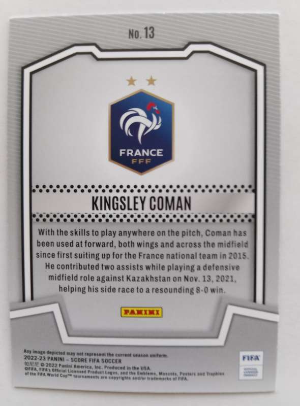 KINGSLEY COMAN (France) - PANINI FIFA SOCCER SCORE 2023 - SCORE TEAM TRADING CARD 13