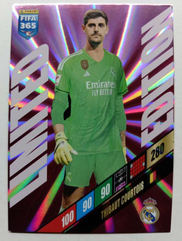THIBAUT COURTOIS - PANINI `FIFA 365 COLLECTION` 2024 - `LIMITED EDITION` FOIL TRADING CARD