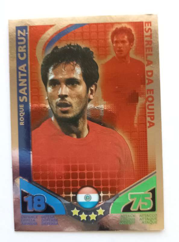 ROQUE SANTA CRUZ - TOPPS MATCH ATTAX `FIFA WORLD CUP 2010 - FOIL STAR PLAYER - MEXICAN EDITION