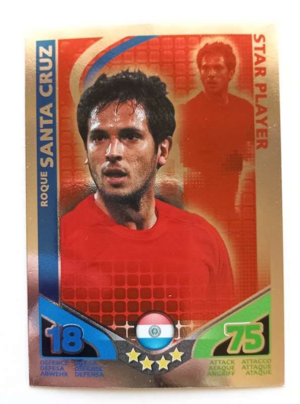 ROQUE SANTA CRUZ - TOPPS MATCH ATTAX `FIFA WORLD CUP 2010 - FOIL STAR PLAYER - Int. EDITION