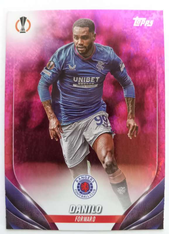 DANILO (Rangers) - TOPPS Champ League 2024 - ROOKIE PINK SPARKLE TRADING CARD 34