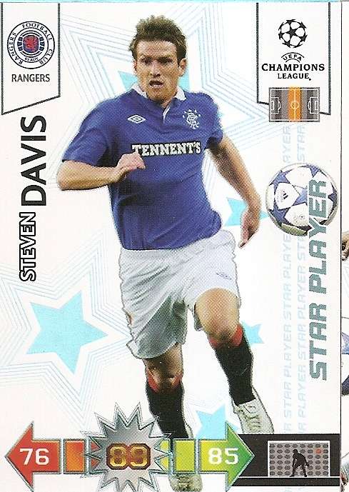 STEVEN DAVIS - PANINI CHAMPIONS LEAGUE 2010/2011 COLLECTION - STAR PLAYER TRADING CARD