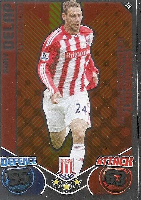 RORY DELAP - TOPPS `MATCH ATTAX` 2011/2012 - FOIL `SHOWBOAT` TRADING CARD 374