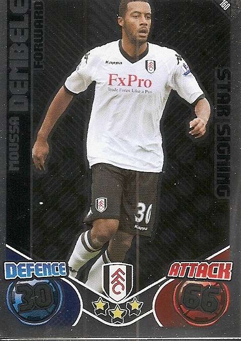 MOUSSA DEMBELE - TOPPS `MATCH ATTAX` 2011/2012 - FOIL `STAR SIGNING` TRADING CARD