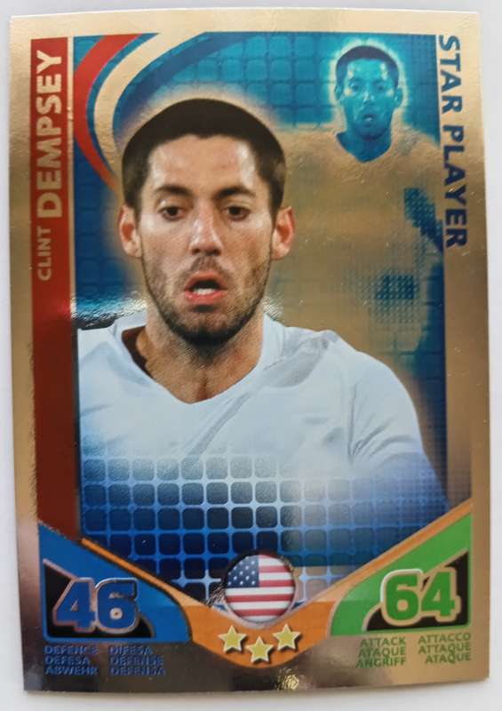 CLINT DEMPSEY - TOPPS MATCH ATTAX `FIFA WORLD CUP 2010 - FOIL STAR PLAYER - Int. EDITION