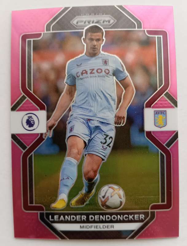 LEANDER DENDONCKER (Villa)- PANINI PREMIER LEAGUE PRIZM 2022/23 - PINK PRIZM TRADING CARD 68 of 199