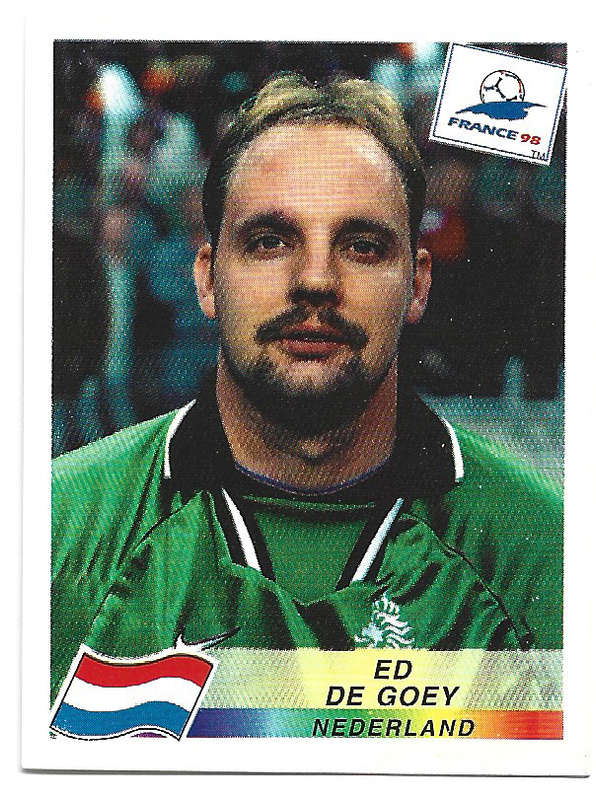 ED DE GOEY - PANINI FIFA WORLD CUP 1998 FRANCE STCKER COLLECTION - ULTRA RARE STICKER 316