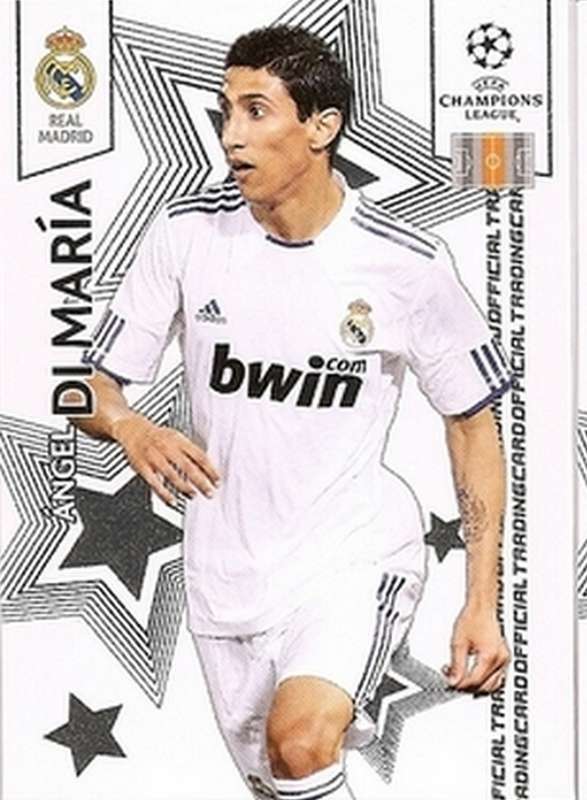 ANGEL DI MARIA (Real Madrid) - PANINI CHAMPIONS LEAGUE PREMIUM 2010/11 - RARE TRADING CARD