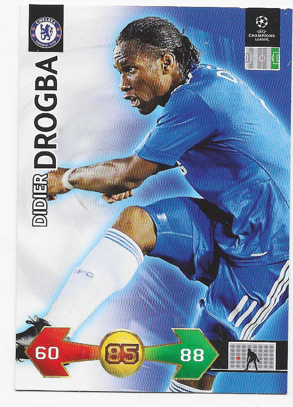 DIDIER DROGBA (Chelsea) - PANINI CHAMPIONS LEAGUE `S/STRIKES` 2009/10 - `BASE` TRADING CARD