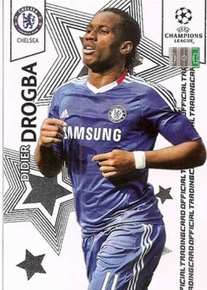 DIDIER DROGBA (Chelsea) - PANINI CHAMPIONS LEAGUE PREMIUM 2010/11 - RARE TRADING CARD
