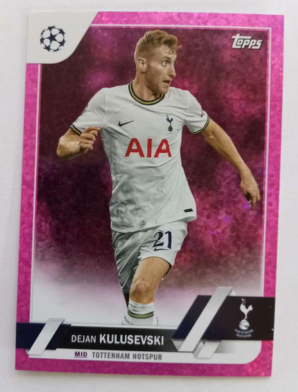 DEJAN KULUSEVSKI (Spurs) - TOPPS Champ League 2023 - PINK SPARKLE TRADING CARD 191