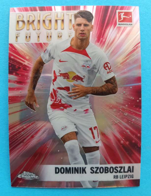 DOMINIK SZOBOSZLAI - TOPPS CHROME BUNDESLIGA 2023 - CHROME ROOKIE TRADING CARD BF-DSZ