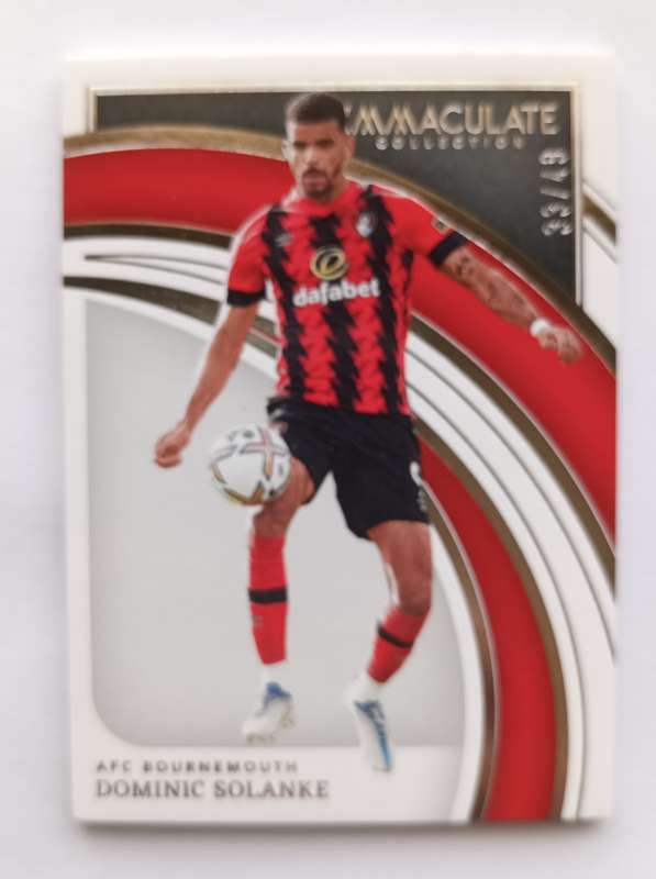 DOMINIC SOLANKE (Bournemth.) - PANINI IMMACULATE COLLECTION 2023 - RARE TRADING CARD 33 of 49