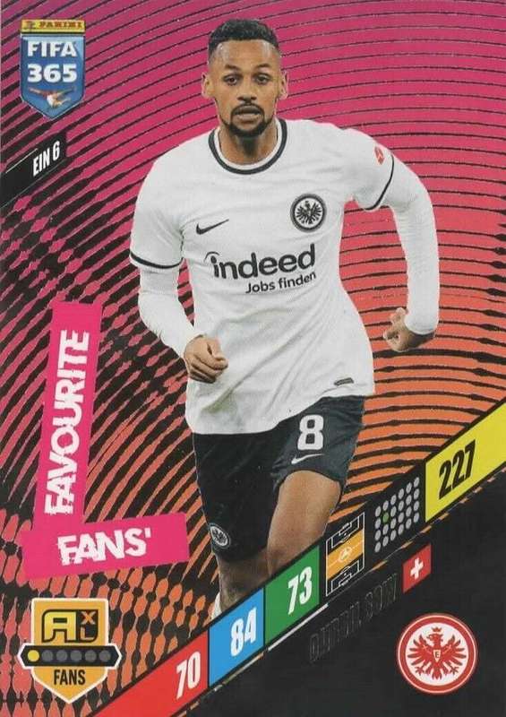 DJIBRIL SOW - PANINI `FIFA 365 COLLECTION` 2024 - `FANS FAVOURITE` FOIL TRADING CARD EIN6