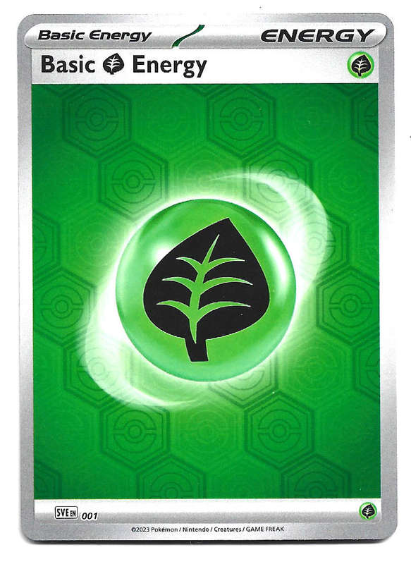 GRASS ENERGY - REVERSE HOLO  001 POKEMON TCG SHROUDED FABLE TRADING CARD