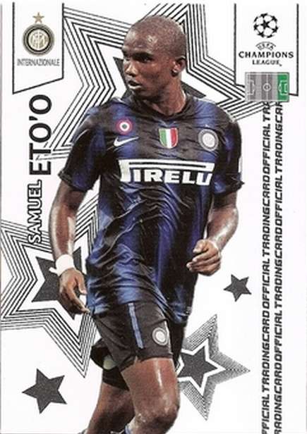 SAMUEL ETO'O (Inter) - PANINI CHAMPIONS LEAGUE PREMIUM 2010/11 - RARE TRADING CARD