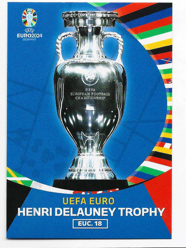 UEFA EURO 2024 - FLASH EDITION (Spain) UEFA EURO 2024 - UEFA EURO TROPHY TRADING  CARD EUC18