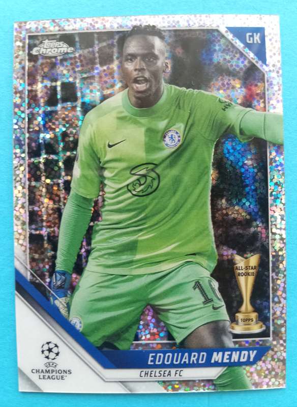 EDOUARD MENDY (Chelsea)  - TOPPS Chrome C/League 2022 - CHROME GLITTER TRADING CARD
