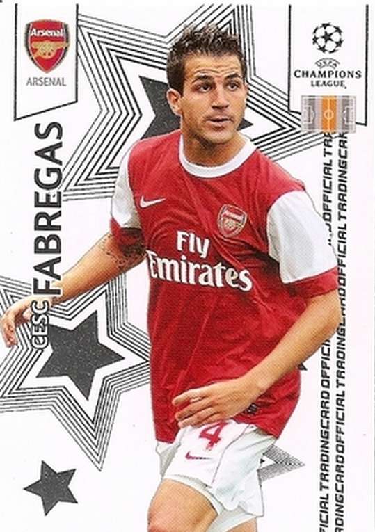 CESC FABREGAS (Arsenal) - PANINI CHAMPIONS LEAGUE PREMIUM 2010/11 - RARE TRADING CARD