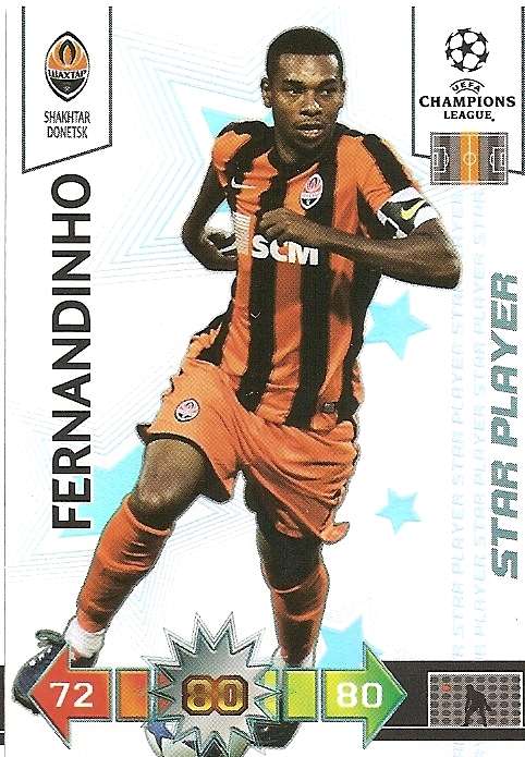 FERNANDINHO - PANINI CHAMPIONS LEAGUE 2010/2011 COLLECTION - STAR PLAYER TRADING CARD