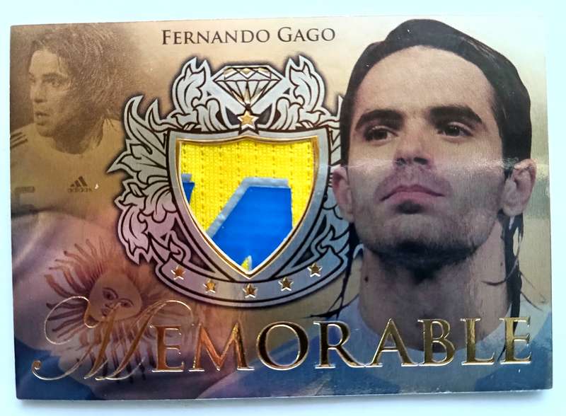FERNANDO GAGO (Argentina) - FUTERA MEMORABLE 2011 COLLECTION - RARE MEMORABILIA CARD 192 of 450