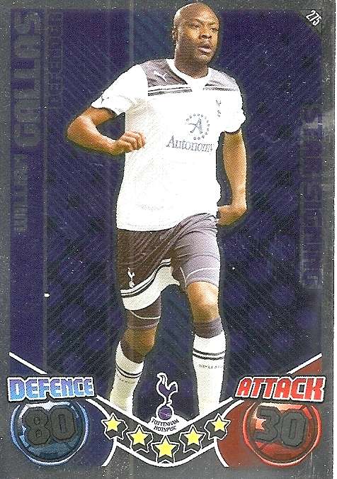WILLIAM GALLAS (Spurs)- TOPPS `MATCH ATTAX` 2011/2012 - FOIL `STAR SIGNING` TRADING CARD