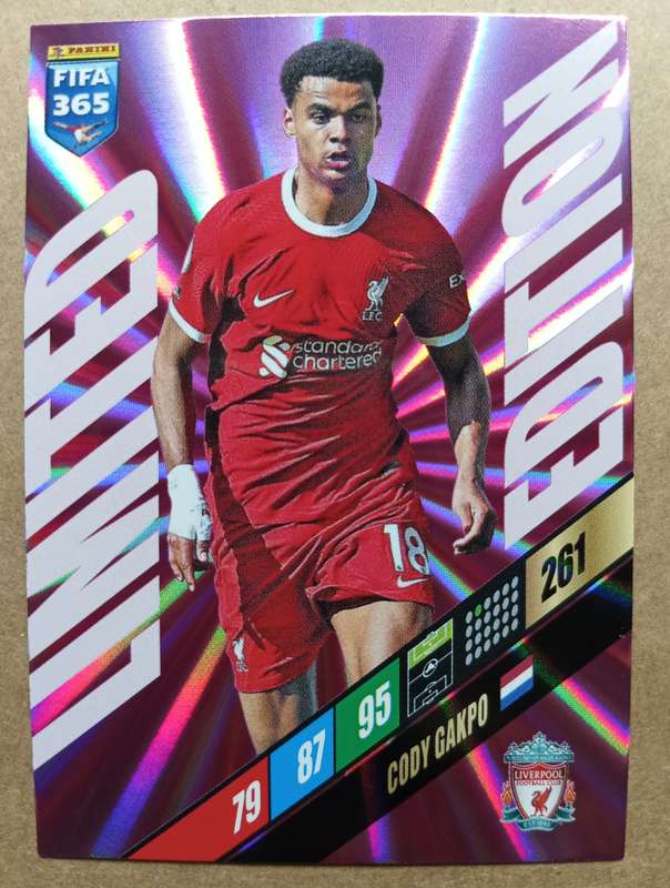 CODY GAPKO - PANINI `FIFA 365 COLLECTION` 2024 - `LIMITED EDITION` FOIL TRADING CARD